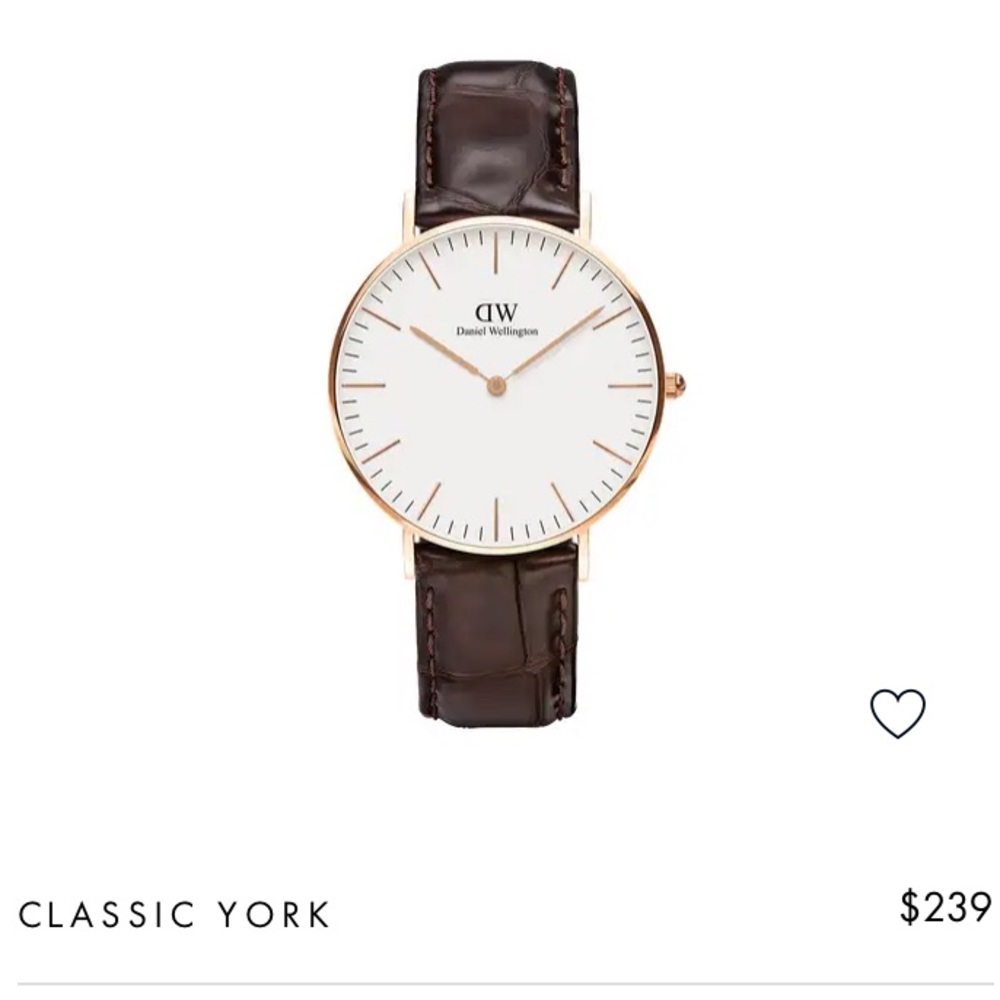 *Excellent condition* Classic York Daniel Wellington watch in Rose 36mm